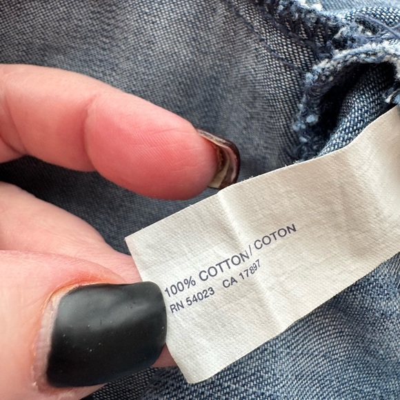 Gap Distressed Denim Chambray Short Dress - Picture 5 of 8